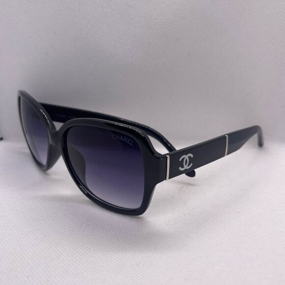 Chanel Women’s Oversized Polarized Square CC Monogram Sunglasses - Picture 4 of 13